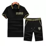 versace t shirt and shorts survetement manches courte top court line black